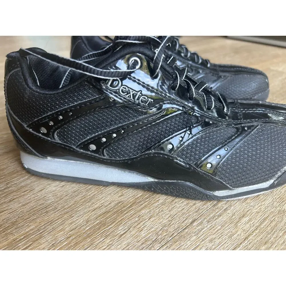 Dexter Bowling Shoes BlackSilver Athletic Professional Slide-Rite Performance 7